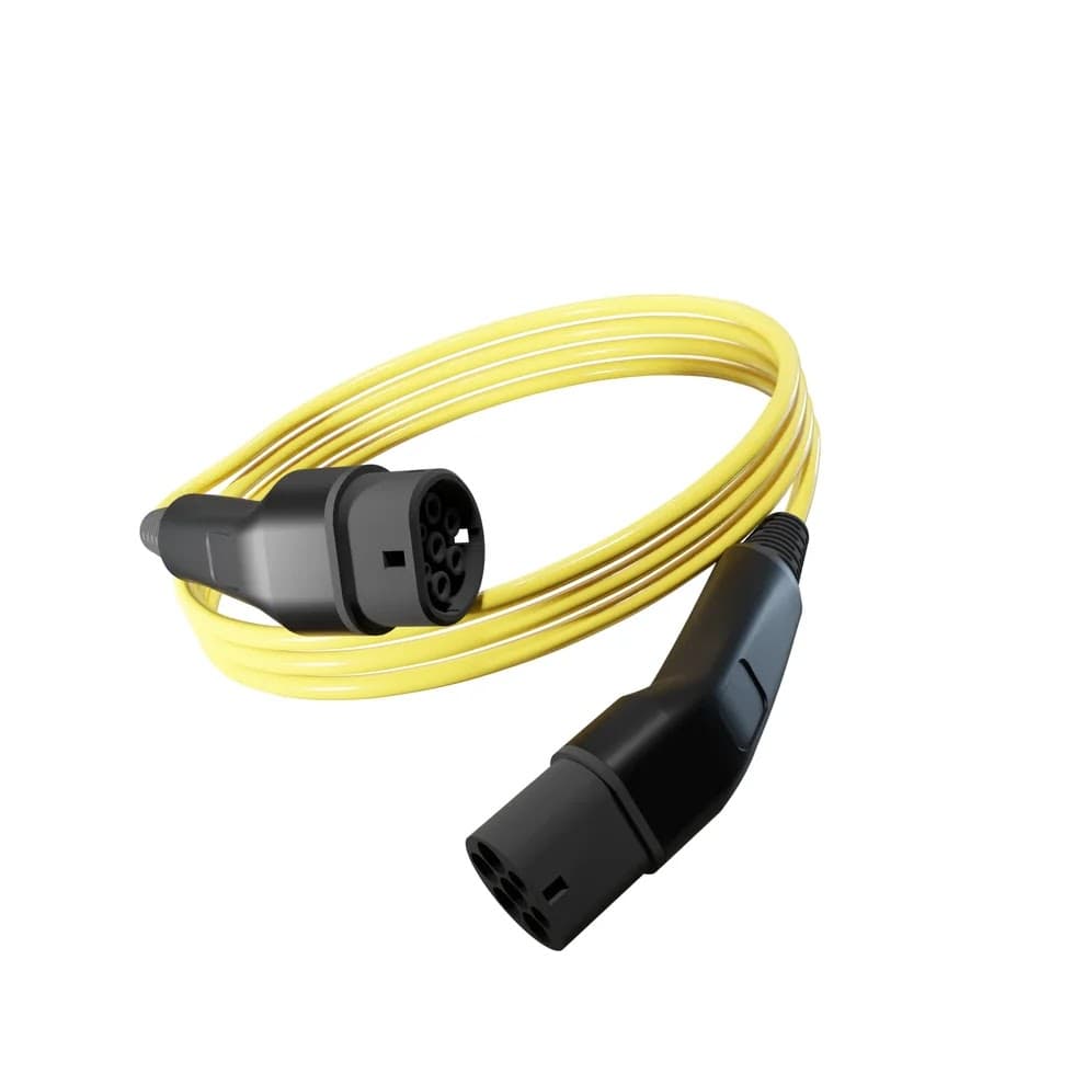 Wottz Untethered EV Charging Cable 2m - Yellow